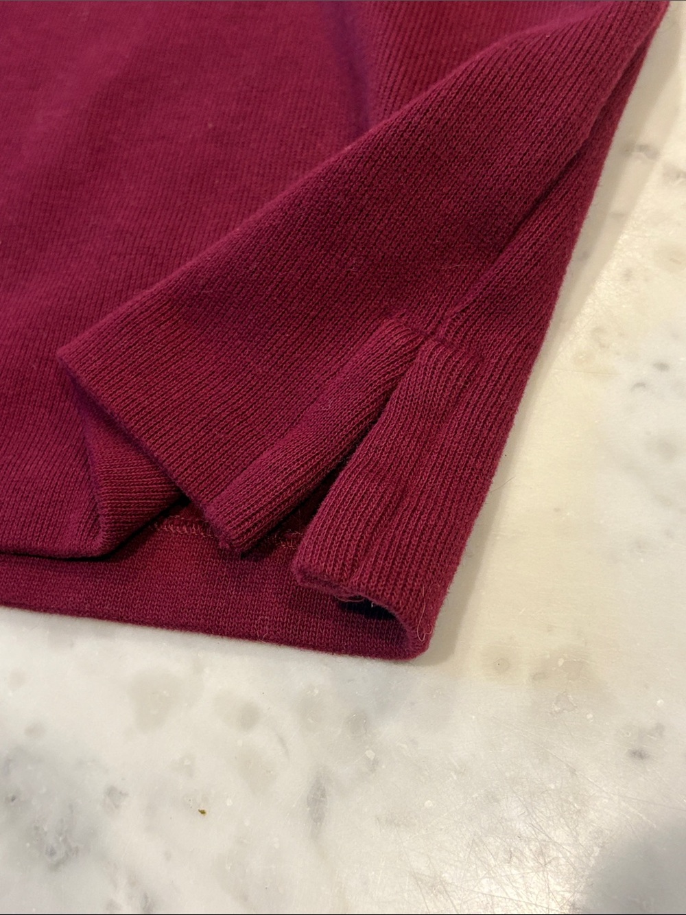 Like New, Ralph Lauren, Estate-Rib Quarter-Zip Pullover, Classic Wine, Size Med - Picture 10 of 11